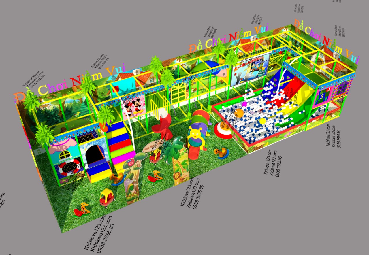 Tại sao phải thiết kế khu vui chơi trẻ em ngoài trời tổng quan 2D, 3D